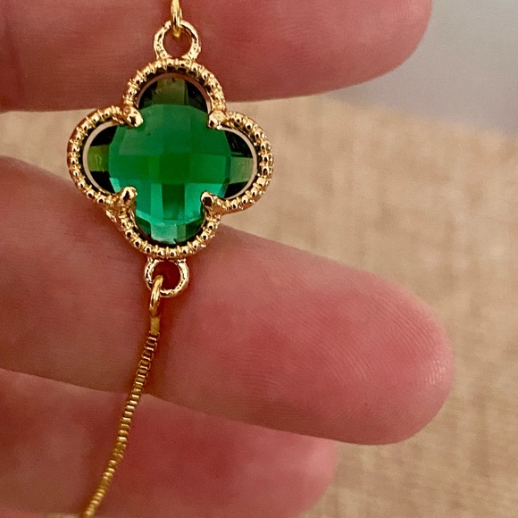 Flour leaf clover bracelet adjustable - Picture 2 of 7